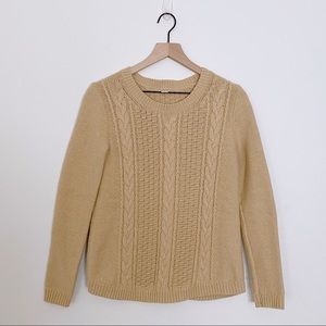 J. Crew Sweater - Beige Tan Long Sleeve Pullover Sweater